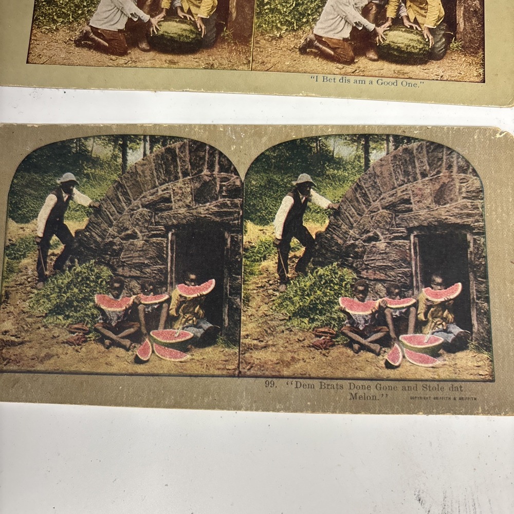 LOT OF 4 Antique COLOR Stereoview Card Stereograph ETHNIC Americana - Picture 3 of 5